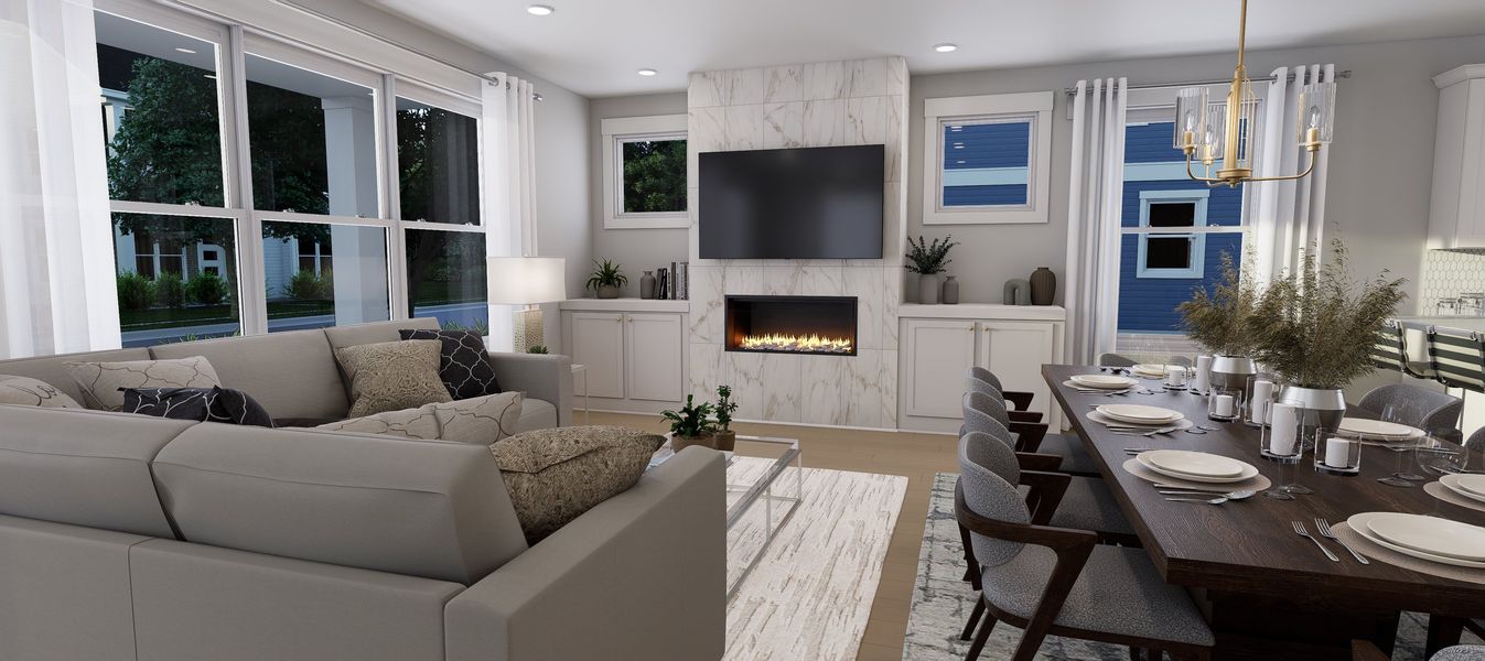 Representative furnished interior of a home built from the Bella by Baker Residential in Atwater Station - Village Collection, Fuquay Varina (Image 8).