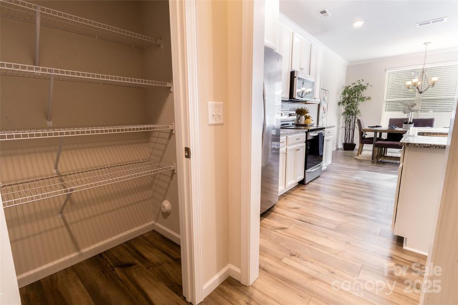 Large pantry off kitchen
