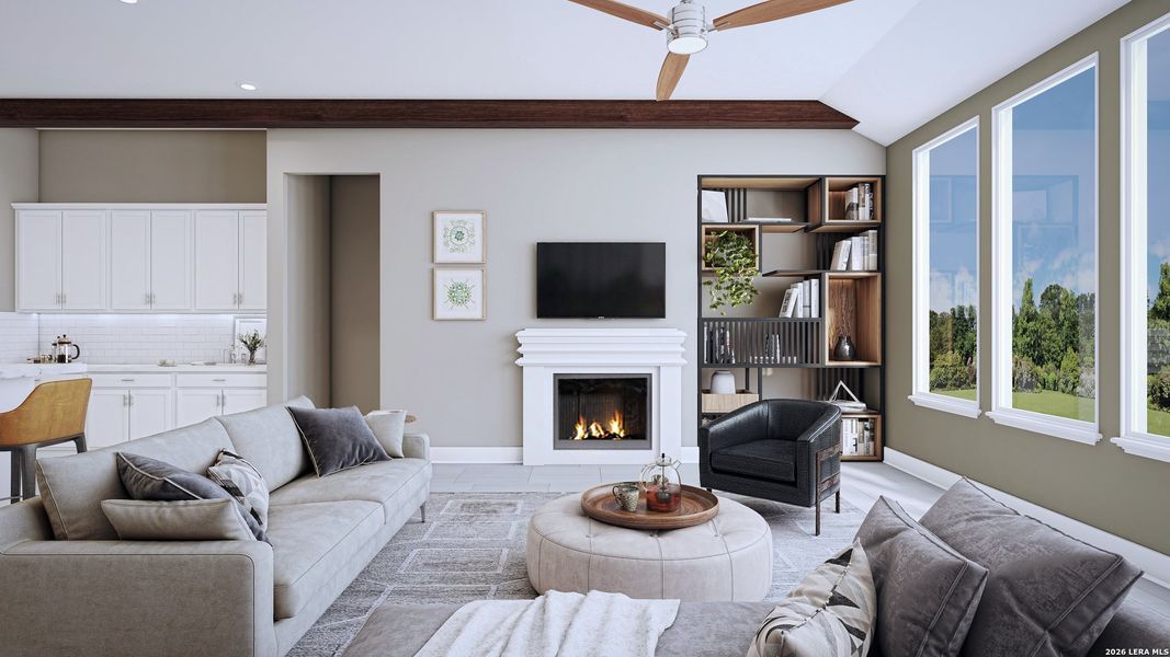Furnished interior view inside a new home in Highland Estates, San Antonio (Image 3).
