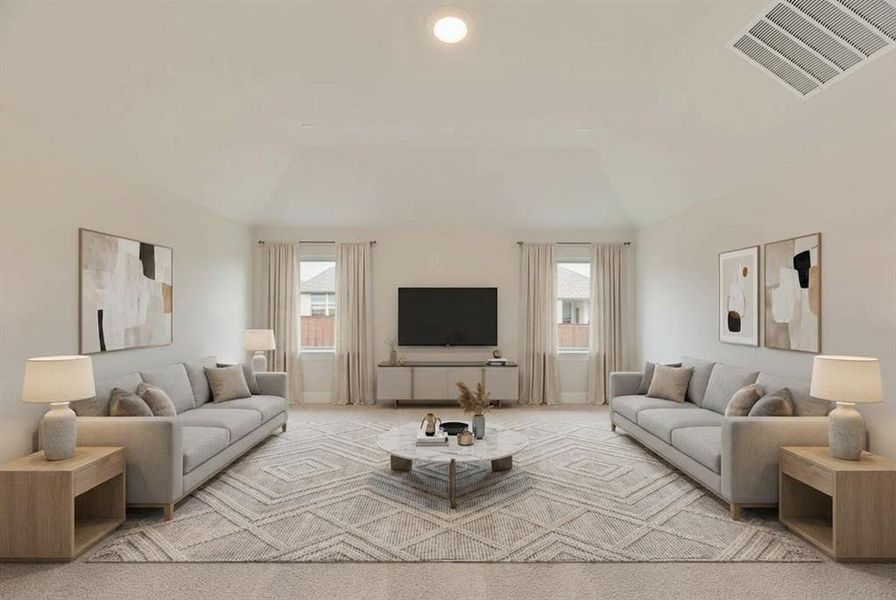 Furnished interior view inside a new home in Monterra, Fate (Image 11).