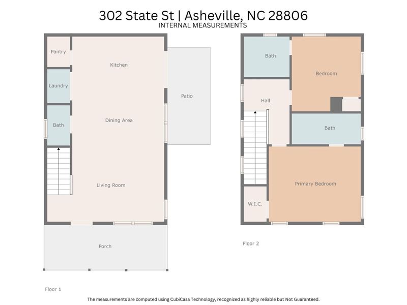 2D floor plan layout of this home in , Asheville, NC (Image 3).