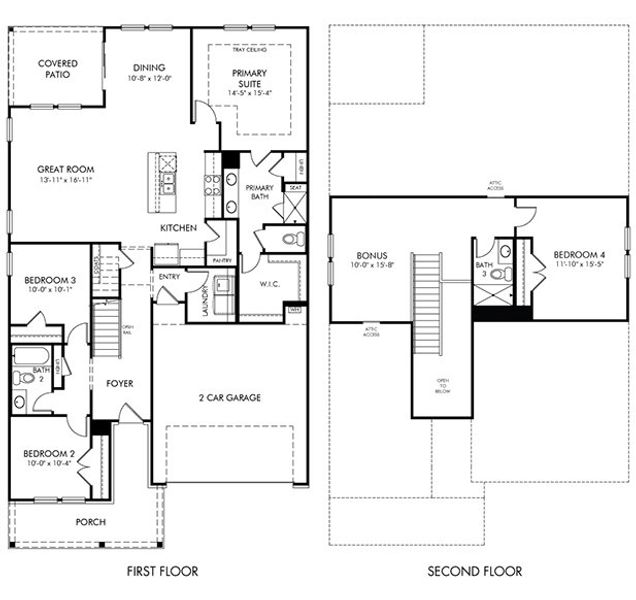 2D floor plan layout of this home in Brighton Springs, York, SC (Image 2). 2D floor plan layout of this home in Brighton Springs, York, SC (Image 2).
