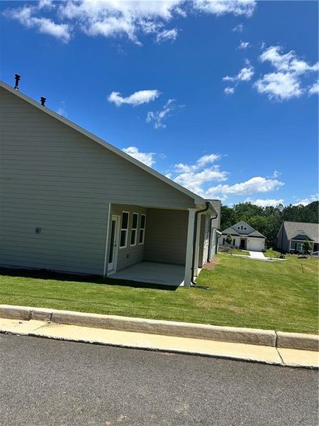 Exterior details and patio area of a home in Villages at Cedar Hill, Dallas (Image 27). Exterior details and patio area of a home in Villages at Cedar Hill, Dallas (Image 27).