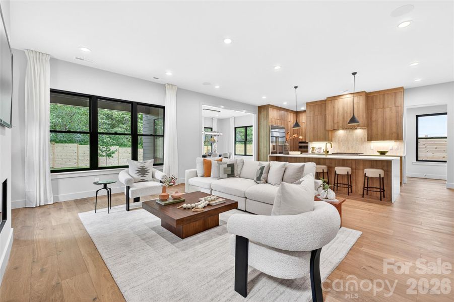 Living Space open to Kitchen & Dining