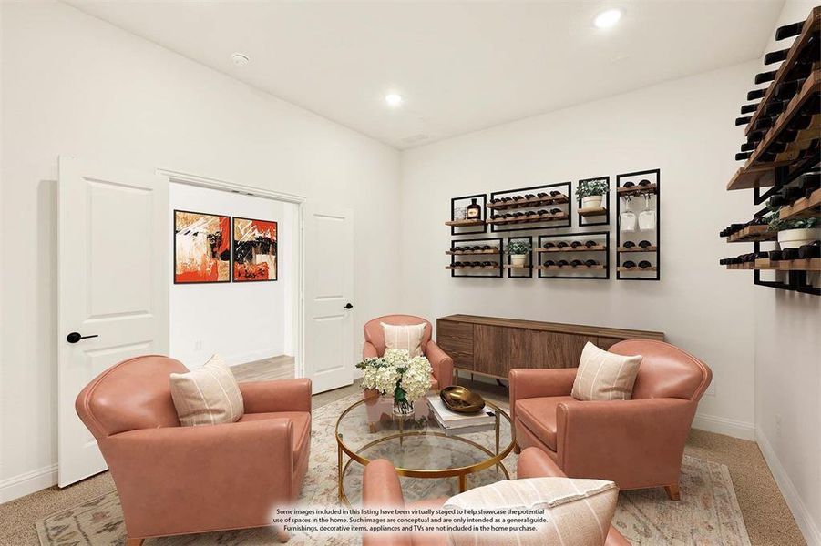 Furnished interior view inside a new home in Stone River Glen 60s, Royse City (Image 14).