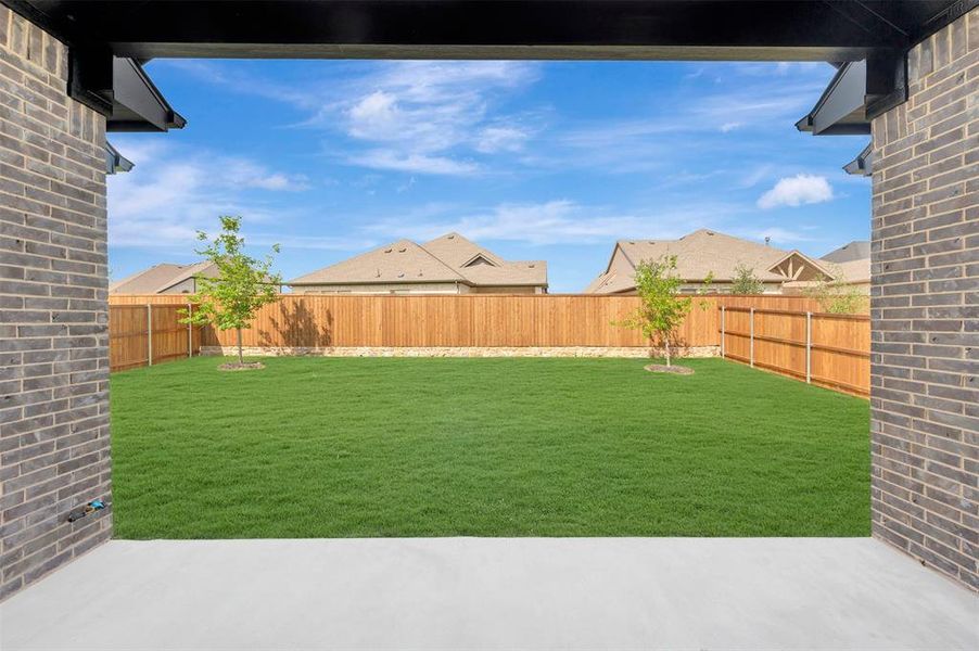 Exterior details and patio area of a home in Wellington, Haslet (Image 3). Exterior details and patio area of a home in Wellington, Haslet (Image 3).