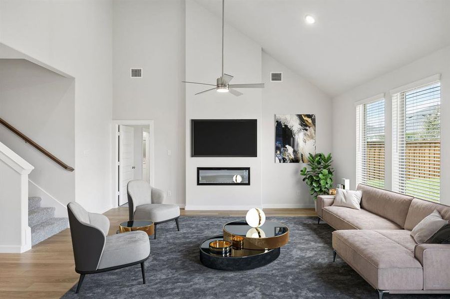 Living Room in the Winters home plan by Trophy Signature Homes – REPRESENTATIVE PHOTO