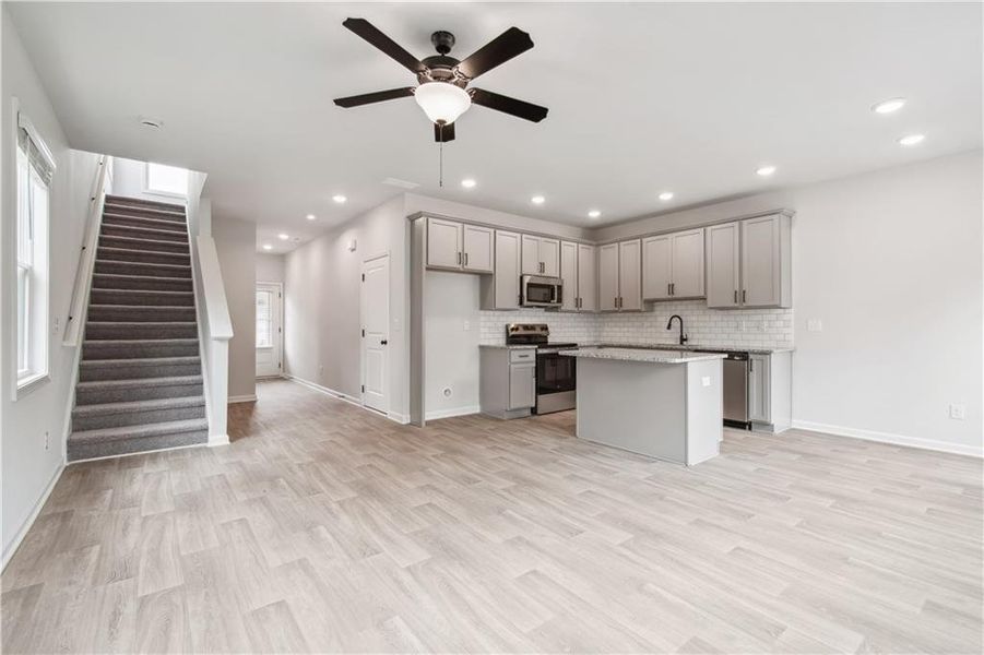 Furnished interior view inside a new home in , Cleveland (Image 12).