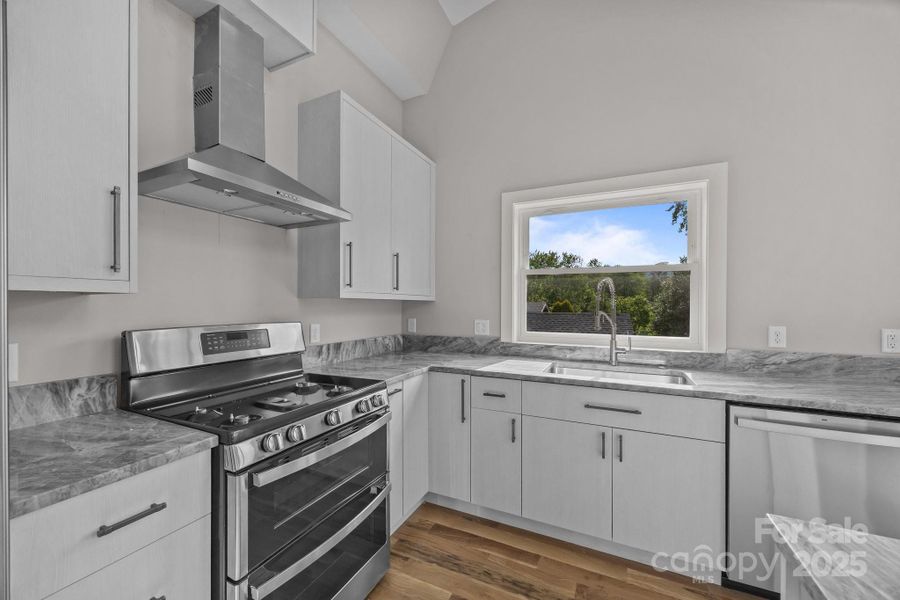 Sleek, light custom cabinetry