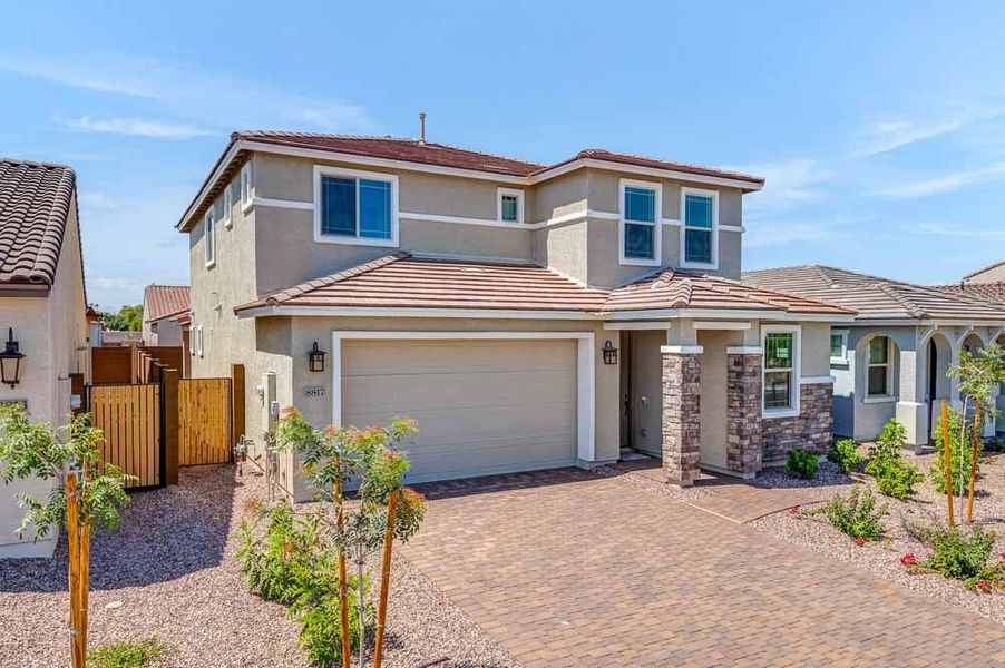 Representative exterior photo of a completed home built from the Winsor by Taylor Morrison in Stonehaven Discovery Collection, Glendale, AZ (Image 27).