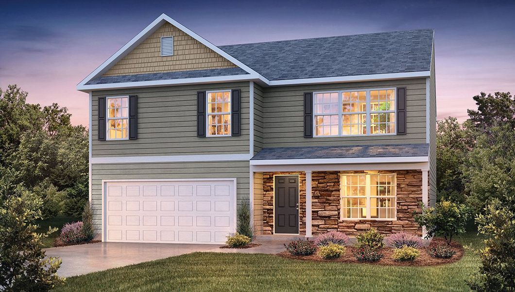 Representative exterior photo of a completed home built from the CHELSEA by D.R. Horton in Raven Ridge, Lexington, NC (Image 15).