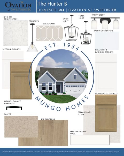 Sample of building materials used in homes in Ovation at Sweetbrier, Durham (Image 10). Sample of building materials used in homes in Ovation at Sweetbrier, Durham (Image 10).