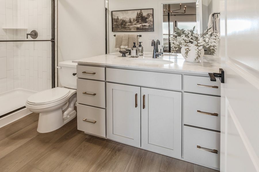 Furnished interior in a model home at Prairie Song Cottages in Windsor (Image 16). Furnished interior in a model home at Prairie Song Cottages in Windsor (Image 16).