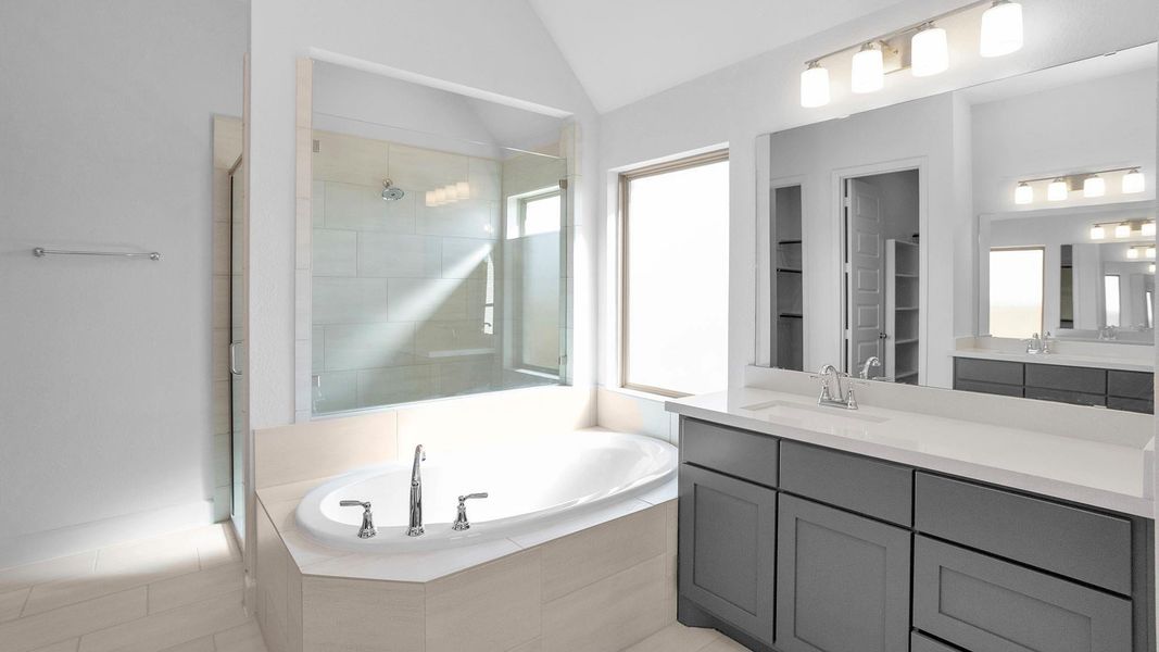 Furnished interior view inside a new home in Everly 50', Tomball (Image 8).