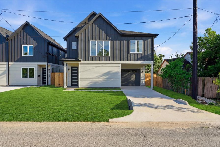 Front exterior of a new home in , Houston, TX, highlighting curb appeal (Image 28). Front exterior of a new home in , Houston, TX, highlighting curb appeal (Image 28).