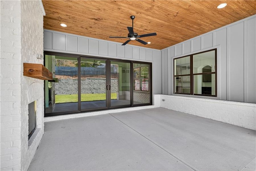Exterior details and patio area of a home in Town Farms, Peachtree Corners (Image 3).