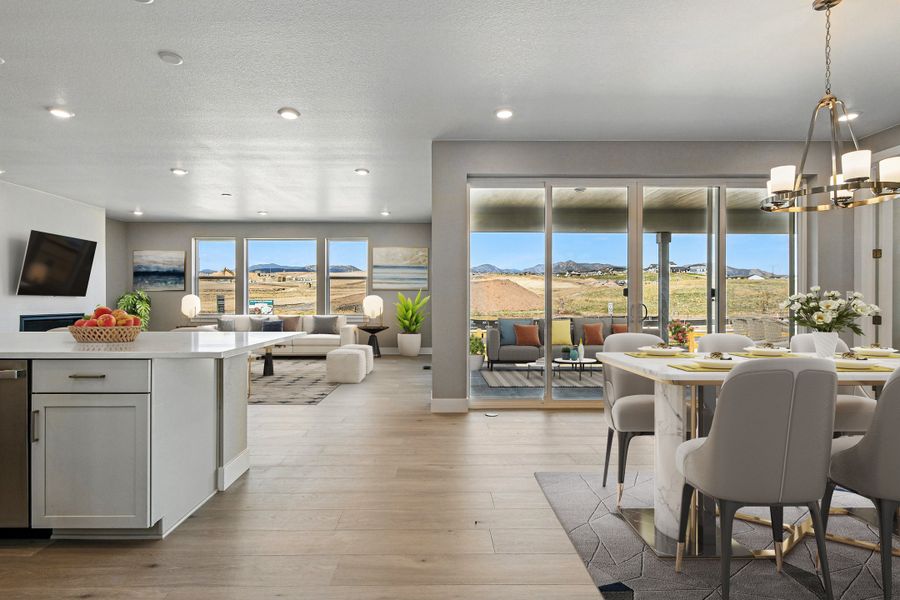 Furnished interior view inside a new home in Trailstone, Arvada (Image 10).
