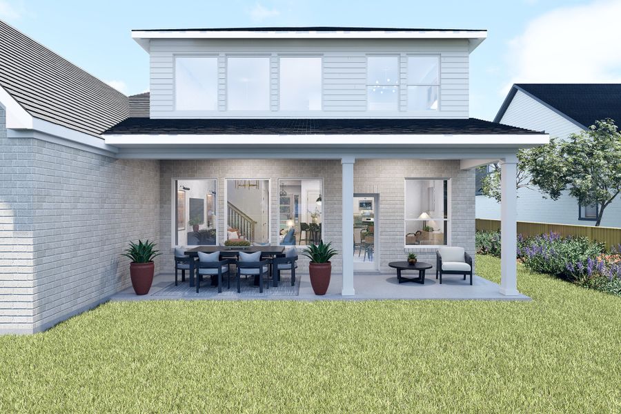 Representative exterior details of a home built from the The Manuka by David Weekley Homes in Brookewater - Ascent Collection, Rosenberg (Image 3).