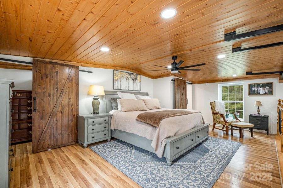 Loft bedroom with walk in closet