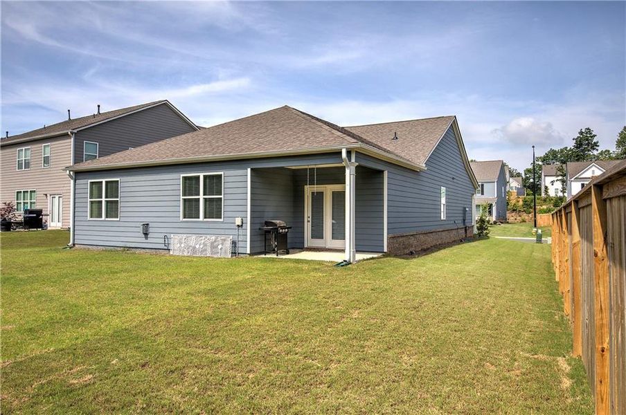 Exterior details and patio area of a home in , Cartersville (Image 32).