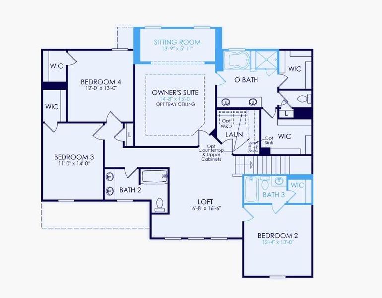 2D floor plan layout of this home in Briar Creek, Atlanta, GA (Image 5).
