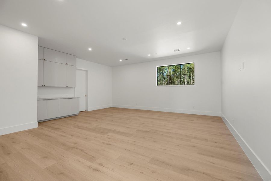 View of one of the "flex" spaces. View of one of the "flex" spaces.