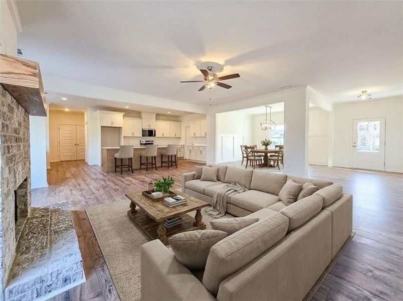 Furnished interior view inside a new home in , Dawsonville (Image 11).