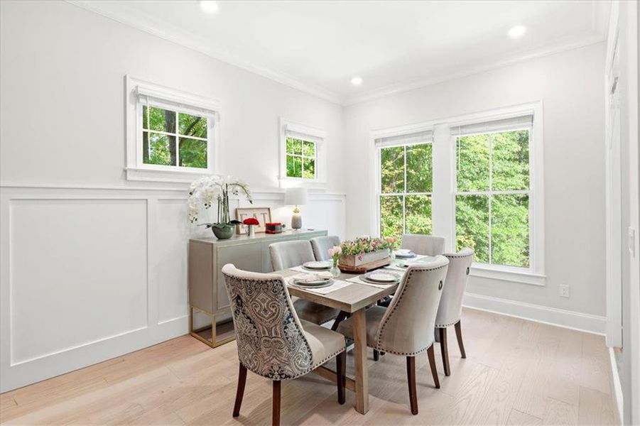 Furnished interior view inside a new home in Manning on the Square, Alpharetta (Image 36).