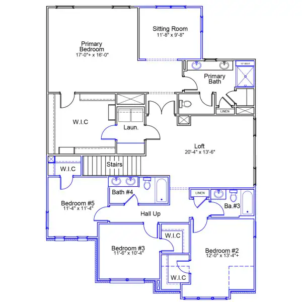 2D floor plan layout of this home in Hanes Lake, Winston-Salem, NC (Image 4).