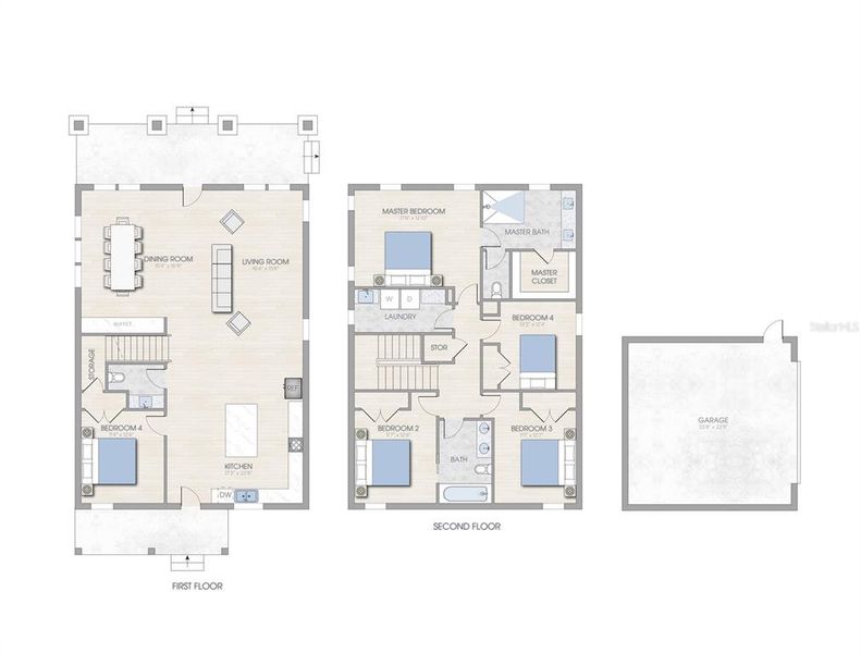 2D floor plan layout of this home in , Tampa, FL (Image 5).