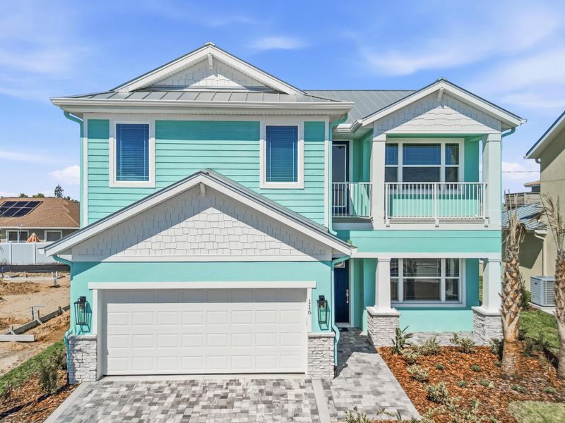 Representative exterior photo of a completed home built from the Bayview by SeaGate Homes in Beachview Cove, Ormond Beach, FL (Image 32).