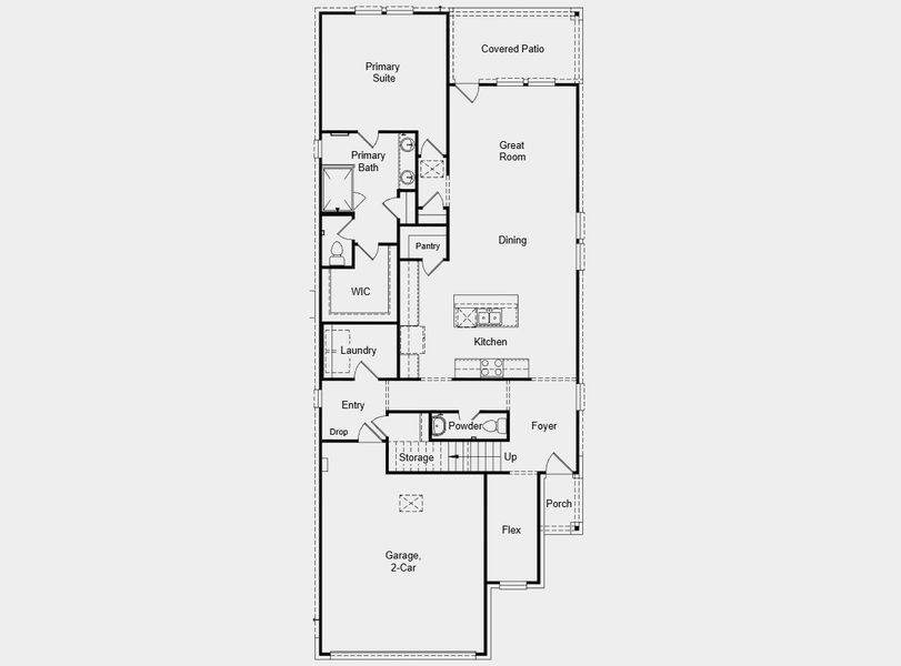 2D floor plan layout for the Nolan by Taylor Morrison in Hockley Meadows 40s, Hockley, TX (Image 3). 2D floor plan layout for the Nolan by Taylor Morrison in Hockley Meadows 40s, Hockley, TX (Image 3).