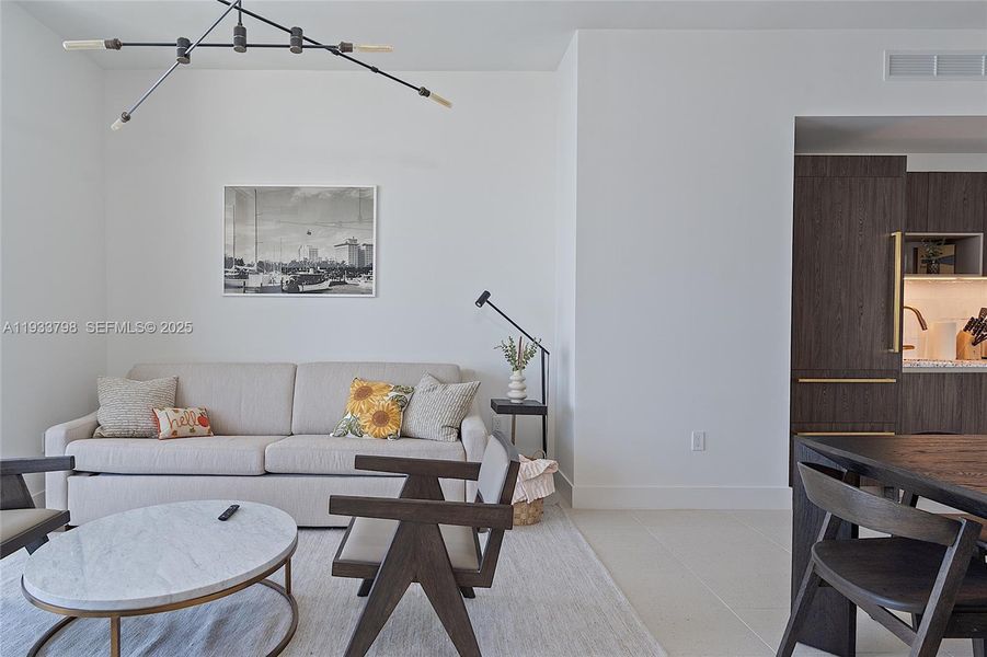 Furnished interior view inside a new home in , Miami (Image 10).