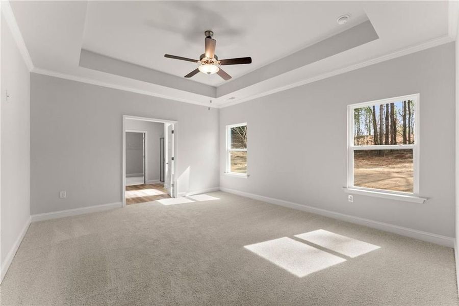 Representative unfurnished interior of a home built from the 2620 by Adams Homes in Williams Ridge, Bailey (Image 31). Representative unfurnished interior of a home built from the 2620 by Adams Homes in Williams Ridge, Bailey (Image 31).