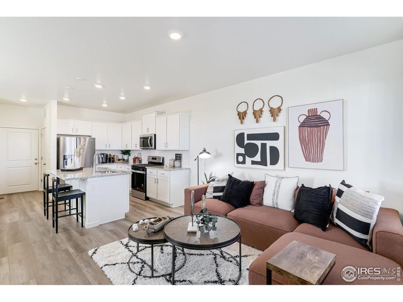 Furnished interior view inside a new home in Revere at Johnstown, Johnstown (Image 25).