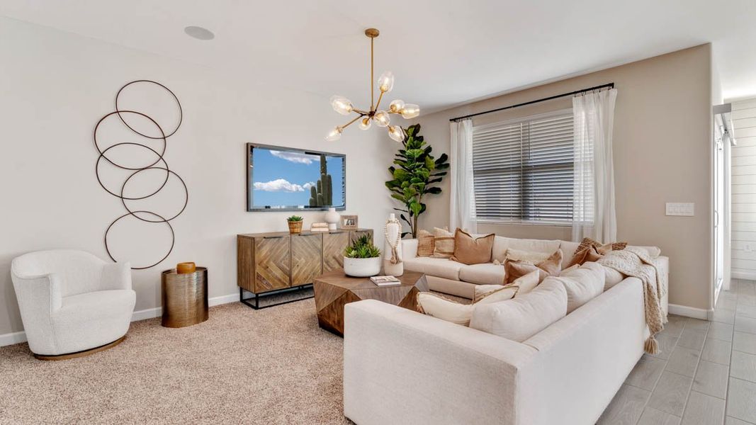 Furnished interior view inside a new home in Desert Moon Estates, Buckeye (Image 13).