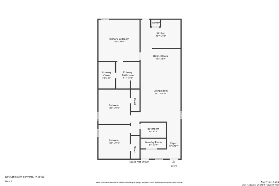 2D floor plan layout of this home in Randolph Crossing: Cottage Collection, Converse, TX (Image 3).