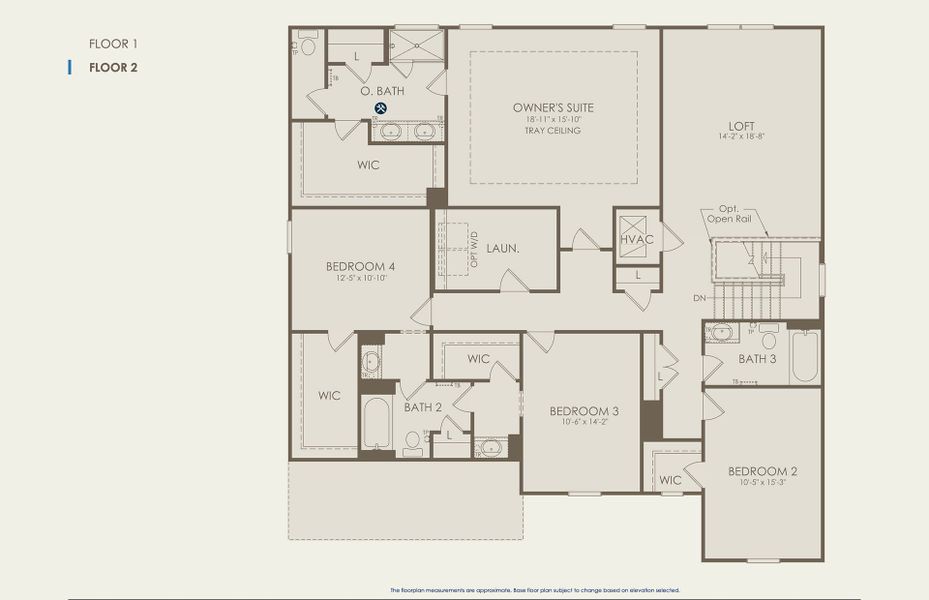 Frazier Floor Plan, Quick Move-In Home, Floor 2