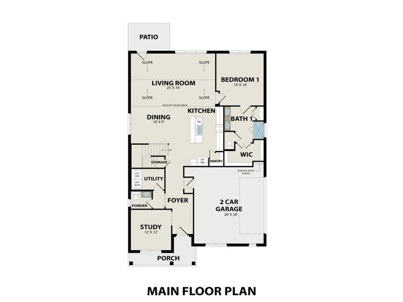 2D floor plan layout for the The Ridgeport E-BC by Davidson Homes LLC in Benders Cove, Mount Juliet, TN (Image 3).