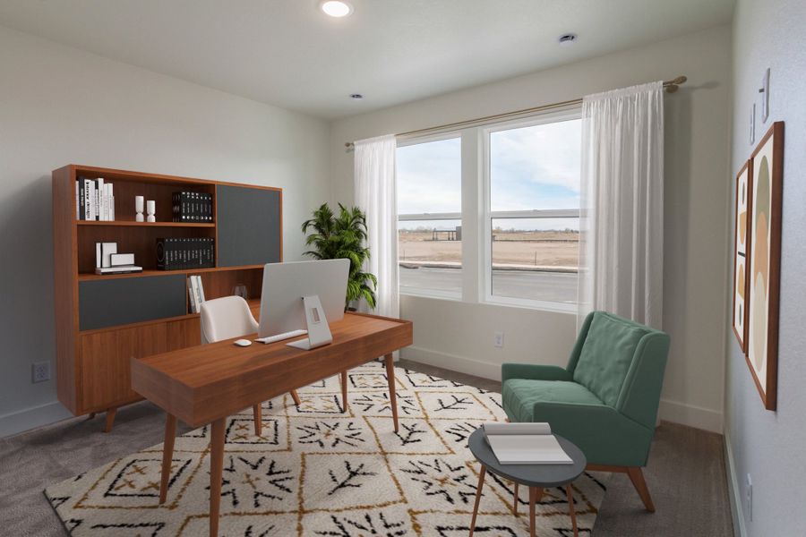 Representative furnished interior of a home built from the Sage by Hartford Homes in Bloom, Fort Collins (Image 11).