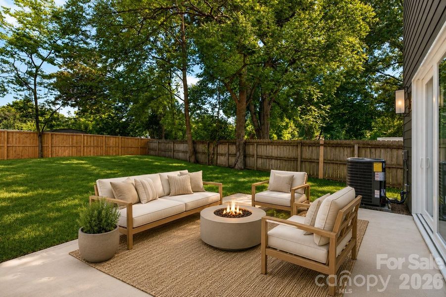Exterior details and patio area of a home in , Charlotte (Image 25).