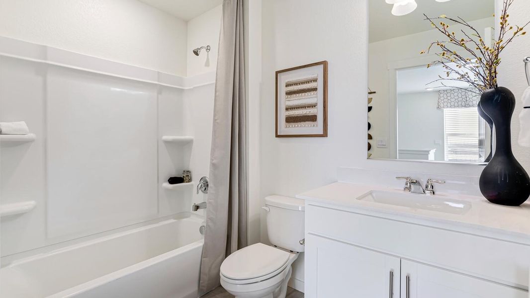 Furnished interior view inside a new home in Revere at Johnstown, Johnstown (Image 17). Furnished interior view inside a new home in Revere at Johnstown, Johnstown (Image 17).