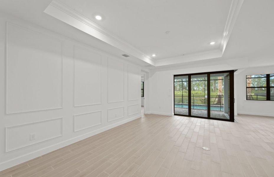 Representative unfurnished interior of a home built from the Concord by DiVosta in Talon Preserve on Palmer Ranch, Nokomis (Image 30).