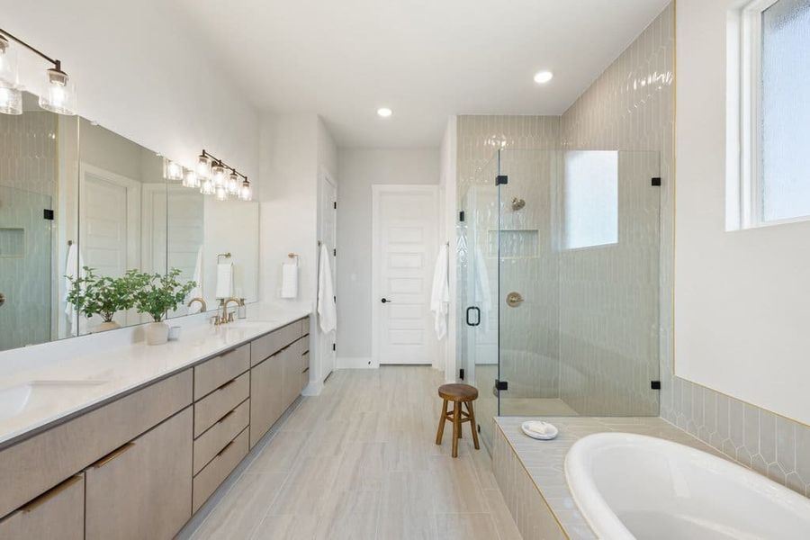 Furnished interior view inside a new home in Lariat, Liberty Hill (Image 41).