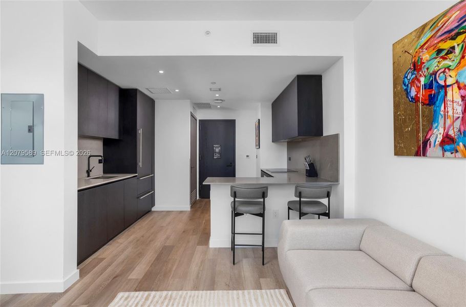 Furnished interior view inside a new home in , Miami (Image 16). Furnished interior view inside a new home in , Miami (Image 16).