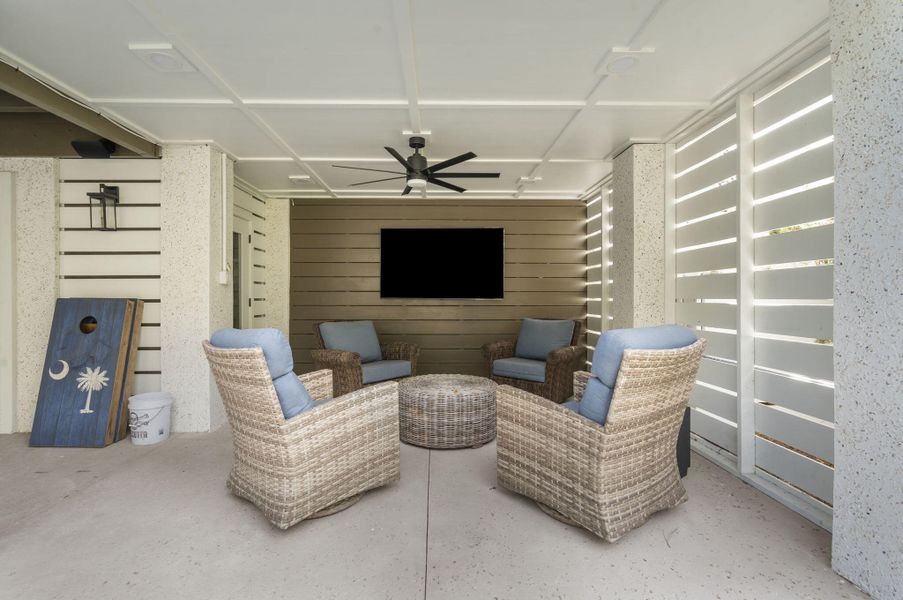 Exterior details and patio area of a home in , Isle Of Palms (Image 50). Exterior details and patio area of a home in , Isle Of Palms (Image 50).