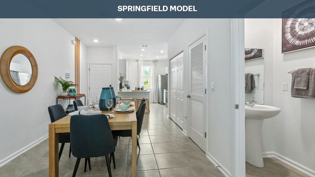 Furnished interior view inside a new home in Cordera Townhomes, St. Augustine (Image 5).
