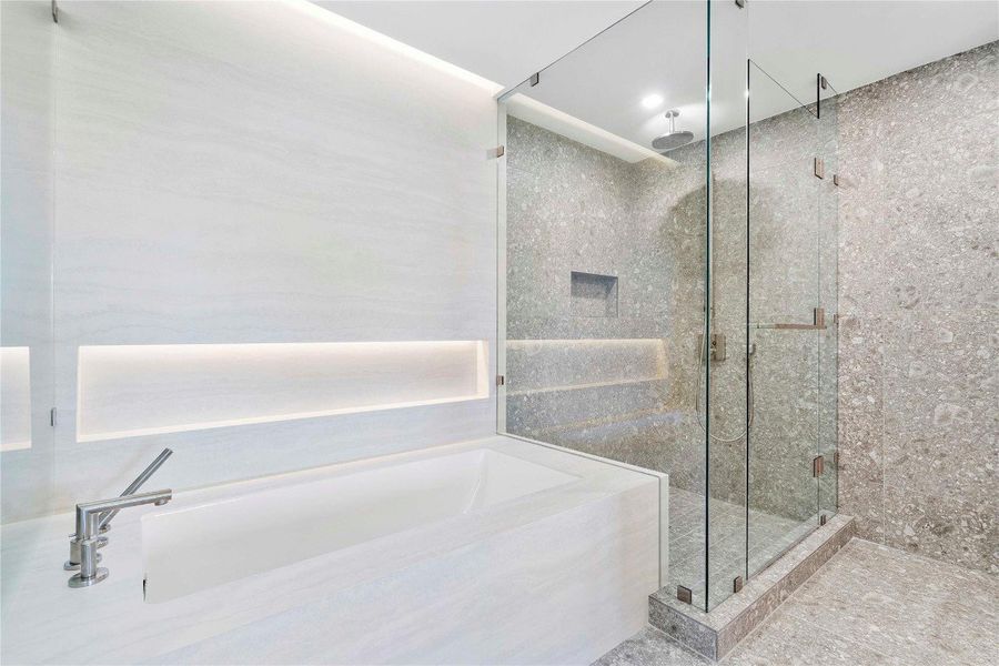 His & Hers floating Vanities with luxury