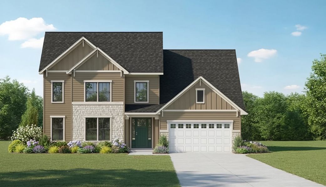 Representative exterior photo of a completed home built from the Penrose by Acrew Homes in Dixon Grove, Grimesland, NC (Image 6).