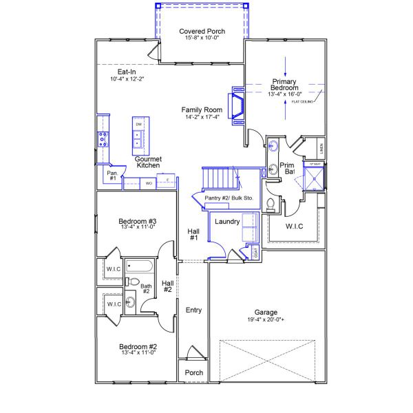 2D floor plan layout of this home in Ovation at Sweetbrier, Durham, NC (Image 2). 2D floor plan layout of this home in Ovation at Sweetbrier, Durham, NC (Image 2).